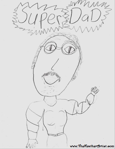 "Super Dad 1993" by Brandy (me) 